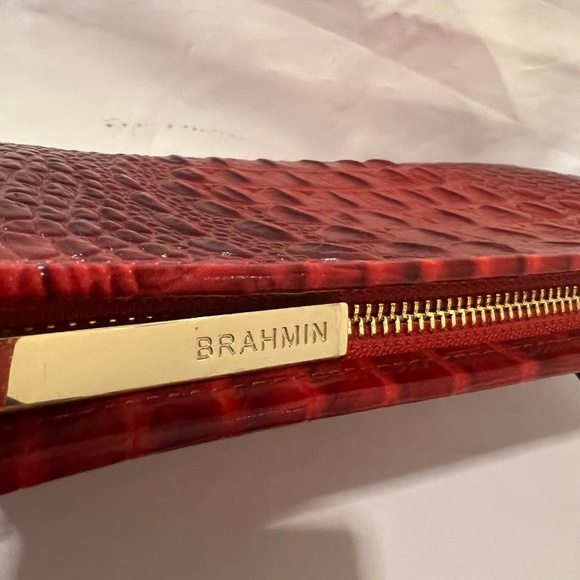 Brahmin Kayla Malbourne Umbra Leather Wristlet Bag - Picture 5 of 10
